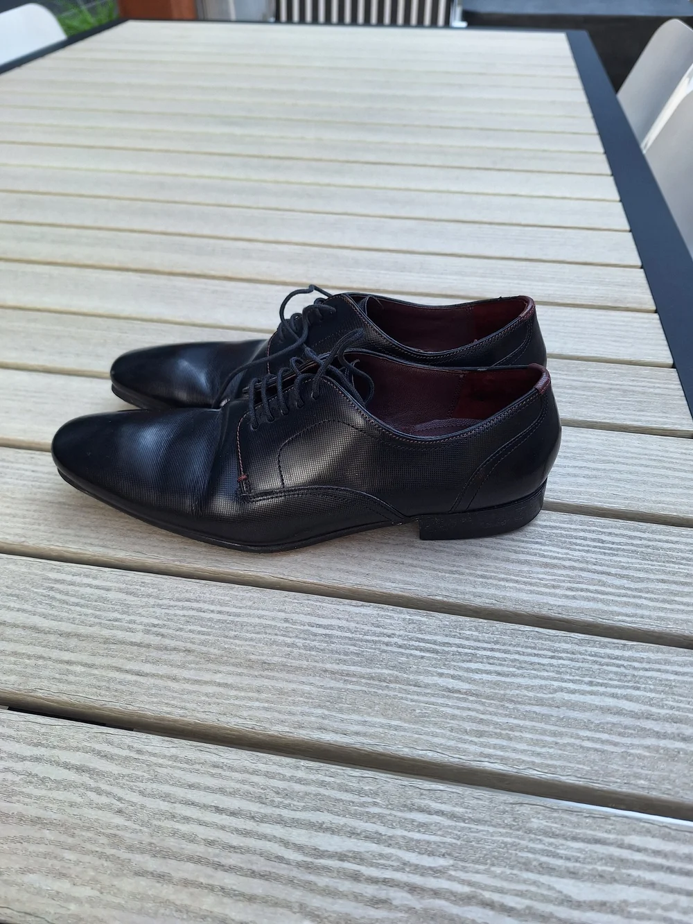 Ted Baker London Men's Black Leather Dress Oxford Shoes (Men's Size 7)